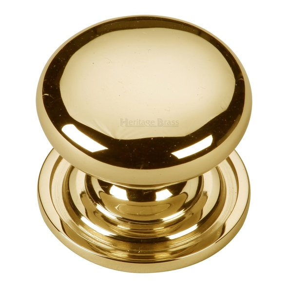 C2240 32-PB • 32 x 32 x 28mm • Polished Brass • Heritage Brass Mushroom Cabinet Knob